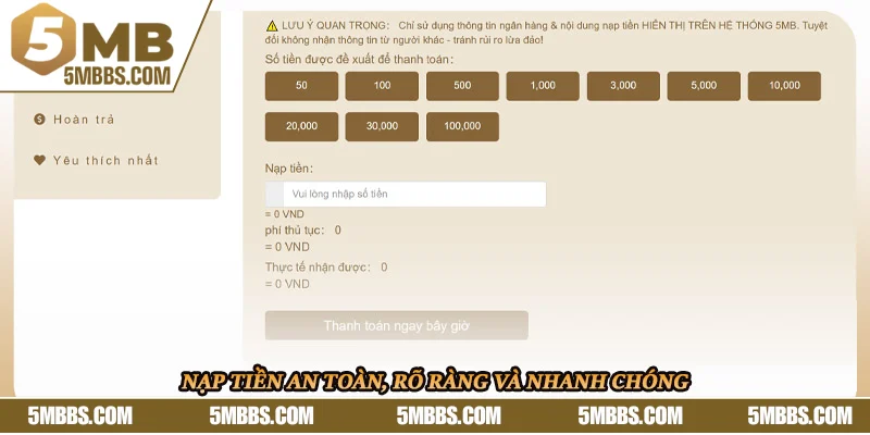 Nạp tiền bằng ví điện tử là hình thức an toàn